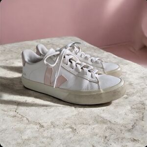 VEJA CAMPO Round Toes Lace Up Unisex Low Top French Couple Casual Shoes US 8